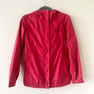 Columbia Arcadia II Packable Red Rain Jacket Coat Size Small